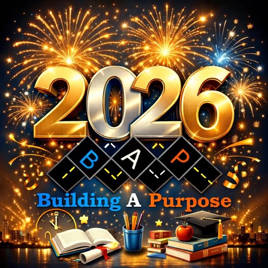 May be a graphic of ‎text that says '‎2026 26 B A BLAXA バ P Building A Purpose أن‎'‎